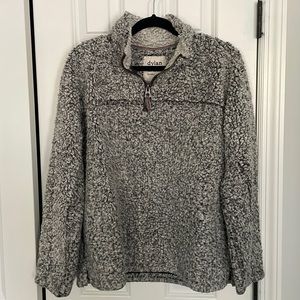 Dylan by True Grit Original Frosty Tipped Pile 1/2 Zip Up; Medium; heather gray